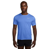 Nike Miler Breathe Trainingsshirt Blauw Zilver