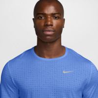 Nike Miler Breathe Trainingsshirt Blauw Zilver