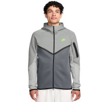 Nike Tech Fleece Sportswear Trainingspak Grijs Donkergrijs Felgroen
