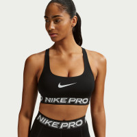 Nike Pro Sportbeha Dames Zwart Wit Zilver