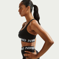 Nike Pro Sportbeha Dames Zwart Wit Zilver