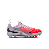 Nike Phantom 6 Low Alèxia Putellas Low Academy Gazon Naturel Artificiel Chaussures de Foot (MG) Violet Rouge Vif Argenté