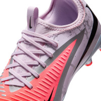 Nike Phantom 6 Low Alèxia Putellas Academy Gras / Kunstgras Voetbalschoenen (MG) Kids Lichtpaars Felrood Zilver