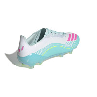 adidas F50 Messi Elite Gras Football Boots (FG) White Turquoise Pink