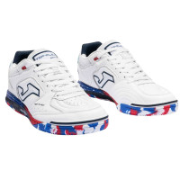Joma Top Flex Rebound Zaalvoetbalschoenen (IN) Wit Blauw Rood Felblauw