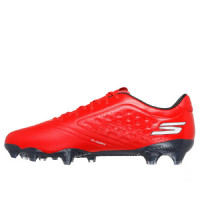 Skechers Razor 1.5 Academy Gras Voetbalschoenen (FG) Rood Zwart Wit