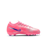 Nike Zoom Mercurial Vapor 16 Vinicius Júnior Pro Gras Voetbalschoenen (FG) Kids Felroze Paars Zilver