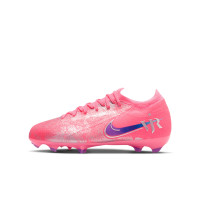 Nike Zoom Mercurial Vapor 16 Vinicius Júnior Pro Gras Voetbalschoenen (FG) Kids Felroze Paars Zilver