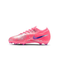 Nike Zoom Mercurial Vapor 16 Vinicius Júnior Pro Gras Voetbalschoenen (FG) Kids Felroze Paars Zilver