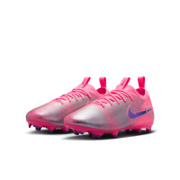 Nike Zoom Mercurial Vapor 16 Vinicius Júnior Academy Gras / Kunstgras Voetbalschoenen (MG) Kids Felroze Paars