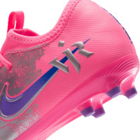 Nike Zoom Mercurial Vapor 16 Vinicius Júnior Academy Gras / Kunstgras Voetbalschoenen (MG) Kids Felroze Paars