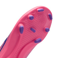 Nike Zoom Mercurial Vapor 16 Vinicius Júnior Club Gras / Kunstgras Voetbalschoenen (MG) Kids Felroze Paars Zilver