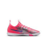 Nike Zoom Mercurial Vapor 16 Vinicius Júnior Academy Zaalvoetbalschoenen (IN) Kids Felroze Paars Zilver