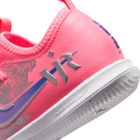 Nike Zoom Mercurial Vapor 16 Vinicius Júnior Academy Zaalvoetbalschoenen (IN) Kids Felroze Paars Zilver