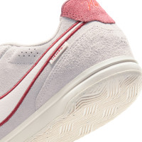 Nike Tiempo Streetgato Premium Straatvoetbalschoenen Grijs Wit Bordeauxrood