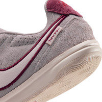 Nike Tiempo Streetgato Premium Street Football Shoes Kids Grey White Burgundy