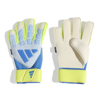 adidas Predator Match Fingersave Goalkeeper Gloves Light Blue Blue Neon Yellow