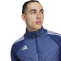 adidas Tiro 24 Winterized Trainingstrui 1/4-Zip Donkerblauw Wit