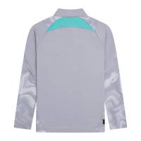 Cruyff Defense Training sweater 1/4-Zip Kids Light Grey Black Light Blue