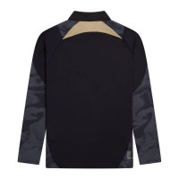 Cruyff Defense Training sweater 1/4-Zip Kids Black Dark Grey Gold