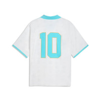 PUMA Olympique Marseille KING T-Shirt Retro Wit Lichtblauw Goud