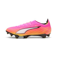 PUMA Ultra 6 Ultimate Carbon Gras Voetbalschoenen (FG) Felroze Blauw Geel