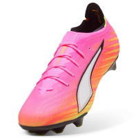PUMA Ultra 6 Ultimate Carbon Gras Voetbalschoenen (FG) Felroze Blauw Geel