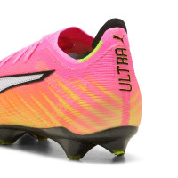 PUMA Ultra 6 Ultimate Carbon Gras Voetbalschoenen (FG) Felroze Blauw Geel