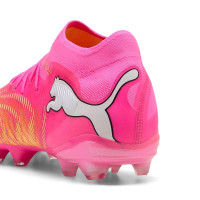 PUMA Future 9 Pro Gras / Kunstgras Voetbalschoenen (MG) Felroze Blauw Geel