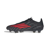 adidas F50 Pro Gras Football Boots (FG) Black Red Dark Grey