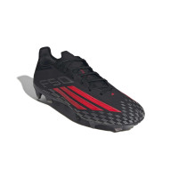 adidas F50 Pro Gras Football Boots (FG) Black Red Dark Grey