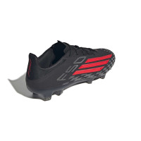adidas F50 Pro Gras Football Boots (FG) Black Red Dark Grey