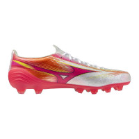 Mizuno Alpha III Elite Gras Football Boots (FG) White Pink Orange