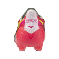 Mizuno Alpha III Elite Gras Football Boots (FG) White Pink Orange