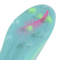 adidas F50 Messi Elite Gras Football Boots (FG) Kids White Turquoise Pink