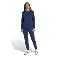 adidas Entrada 26 Crew Sweater Women's Jogging Suit Dark Blue White