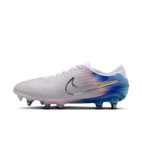 Nike Tiempo Legend 10 Elite Iron Stud Football Boots (SG) Pro Player Grey Blue Pink