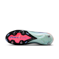 Nike Zoom Mercurial Vapor 16 Elite Iron Stud Football Boots (SG) Pro Player Pink Blue Turquoise