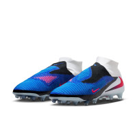 Nike Phantom 6 High Elite Kunstgras Voetbalschoenen (AG) Blauw Wit Felroze