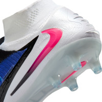 Nike Phantom 6 High Elite Kunstgras Voetbalschoenen (AG) Blauw Wit Felroze