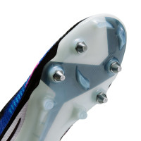 Nike Phantom 6 High Elite IJzeren-Nop Voetbalschoenen (SG) Pro Player Blauw Felroze Wit