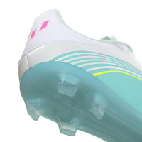 adidas F50 Messi League Grass/Artificial Grass Football Boots (MG) White Turquoise Pink