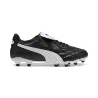 PUMA King Top Gras / Kunstgras Voetbalschoenen (MG) Zwart Wit Goud