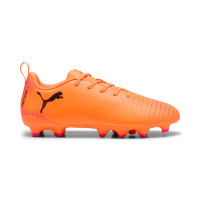 PUMA Future 8 Play Gras / Kunstgras Voetbalschoenen (MG) Kids Oranje Roze Zwart