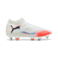 PUMA Future 8 Pro IJzeren-Nop Voetbalschoenen (SG) Wit Felrood Blauw
