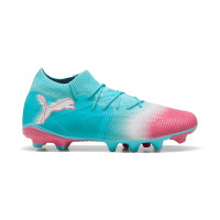 Chaussures de football PUMA Future 8 Match Recharge en gazon et gazon artificiel (MG) bleu rose blanc