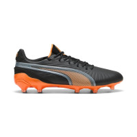PUMA King Ultimate Gras / Kunstgras Voetbalschoenen (MG) Zwart Oranje Zilver