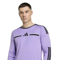 adidas REF 26 Long Sleeve Referee Shirt Purple Black