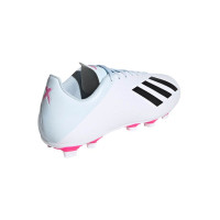 adidas X 19.4 Gras / Kunstgras Voetbalschoenen (FxG) Wit Zwart Roze