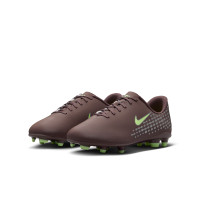Nike Mercurial Vapor 16 Mbappé Club Gras / Kunstgras Voetbalschoenen (MG) Kids Bruin Neongeel Zilver